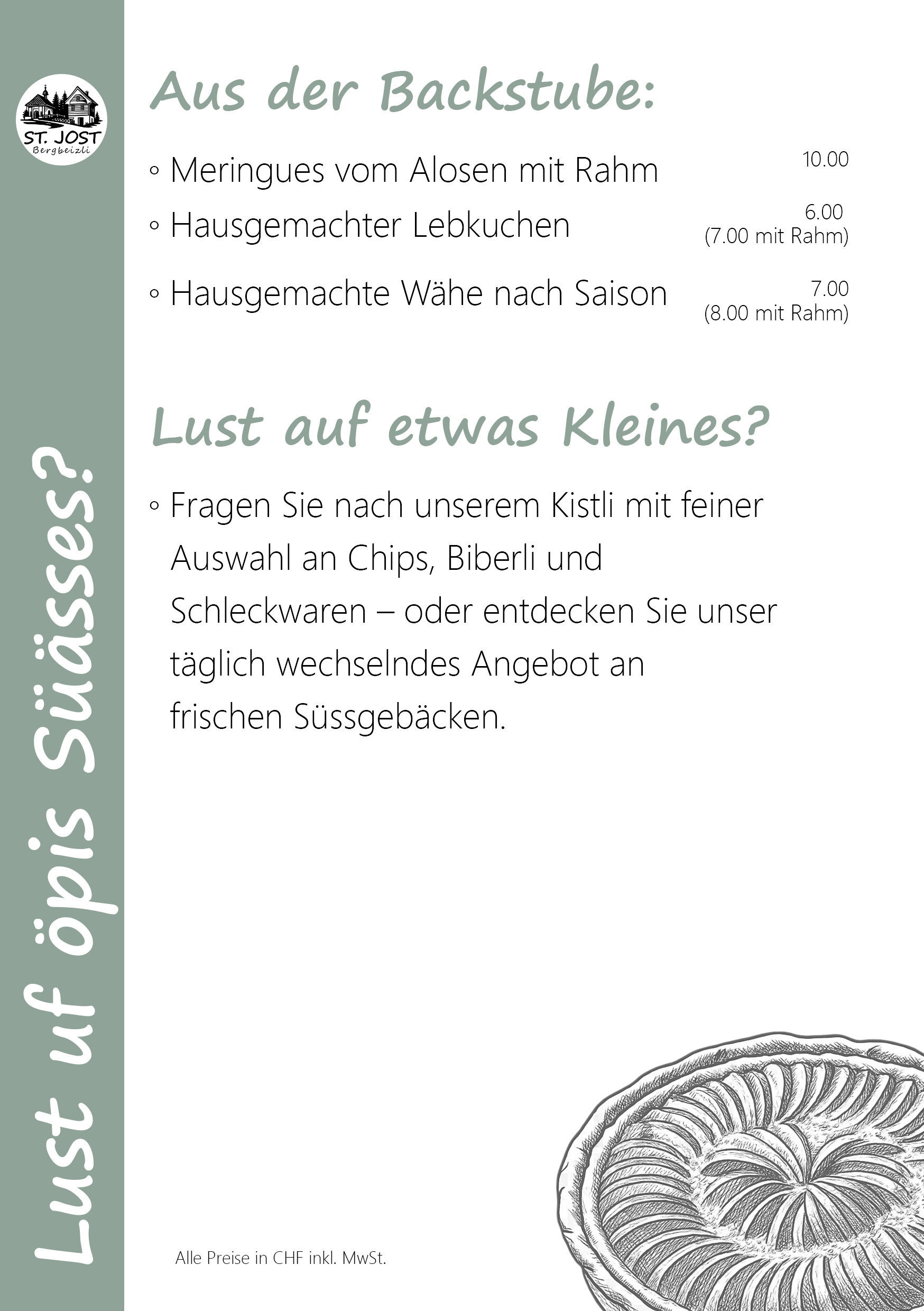 Süsse Speisen