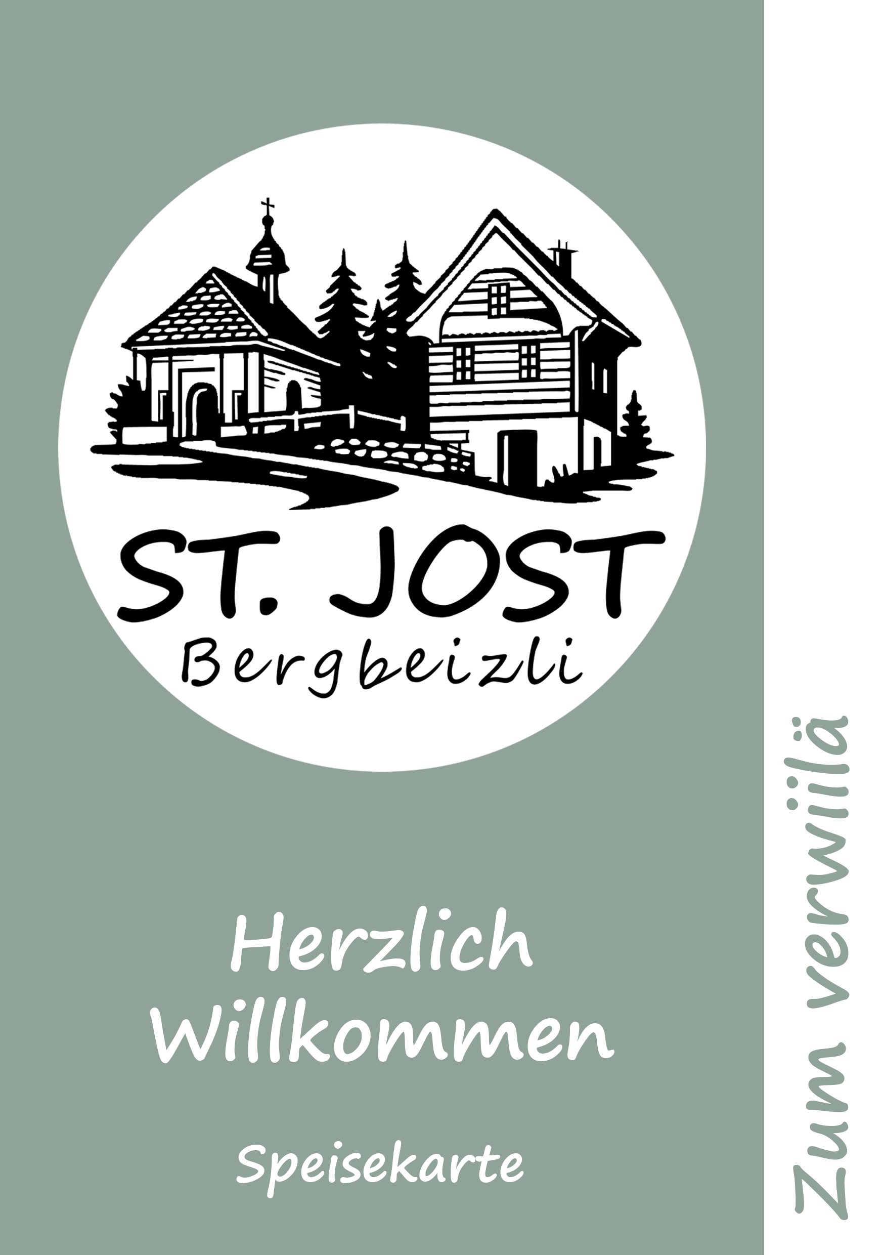 Titelblatt der Speisekarte