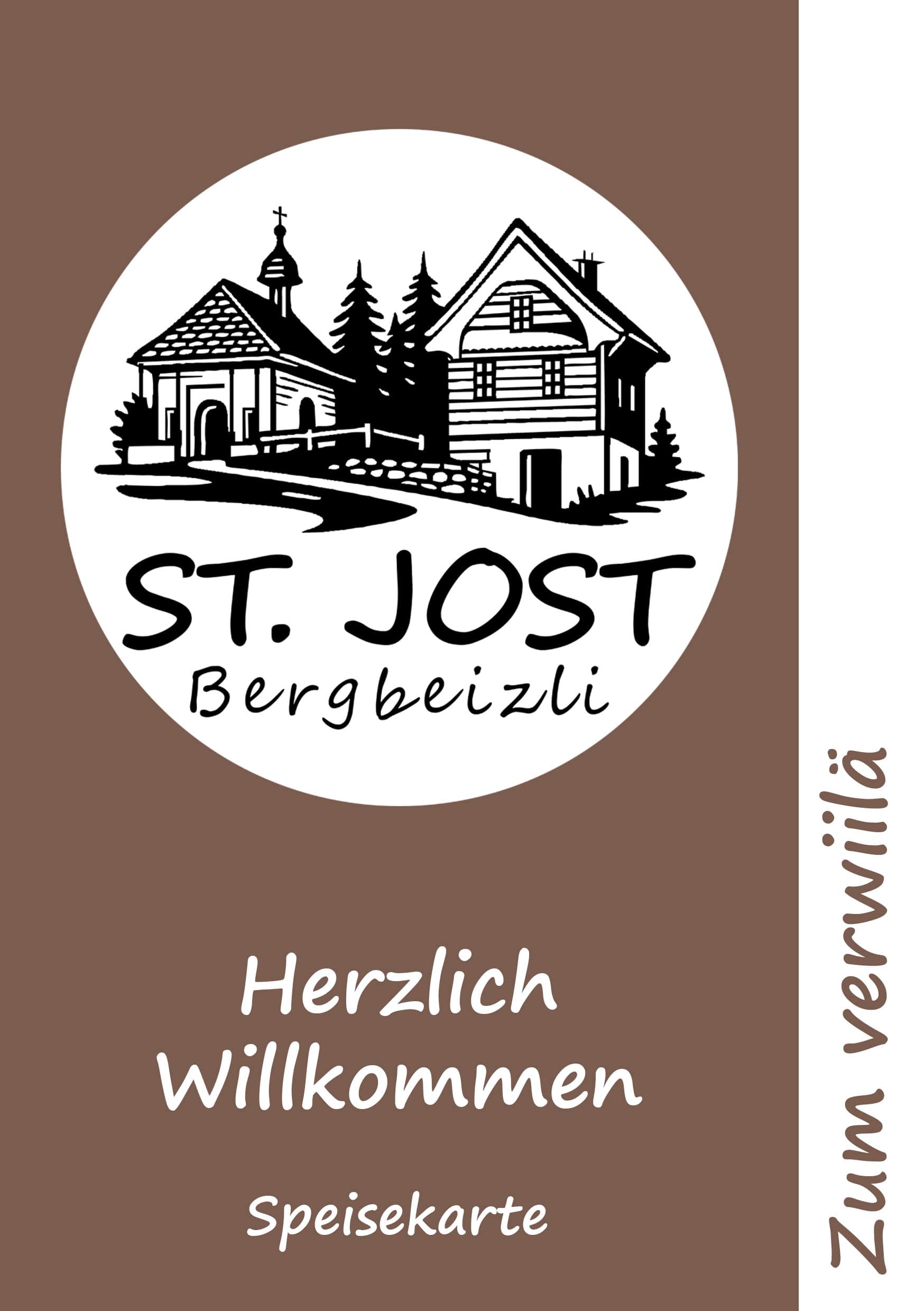 Titelblatt der Speisekarte