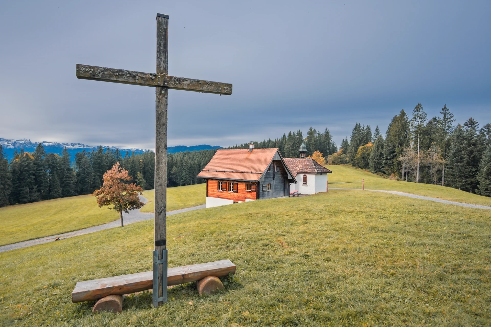 Bergbeiz in der Landschaft